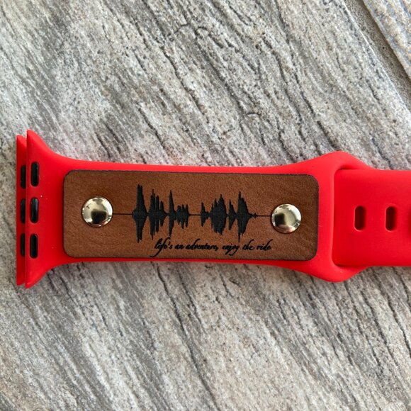 Life's An Adventure, Enjoy The Ride Soundwave Band For Apple Watch 38-42mm - Red - Picture 3 of 3